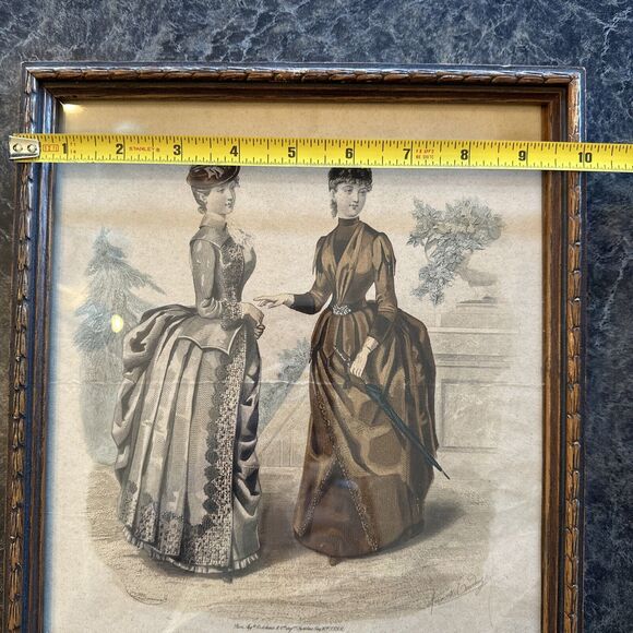 La Mode Illustree Bureaux du Journal 56 Rue Jacob Paris‎ 1862 Pair Wall Hangings - Picture 10 of 10